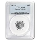2007-W 1/10 oz Burnished Platinum American Eagle MS-69 PCGS 2007-W 1/10 oz Burnished Platinum American Eagle MS-69 PCGS